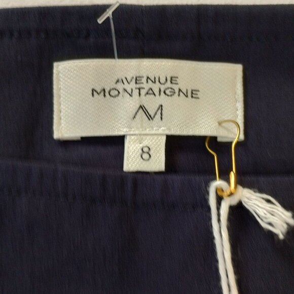 Avenue Montaigne Leo Crop Flare Pants Navy Size 8 NWT - Picture 4 of 10
